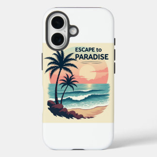 Coques iPhone 16 Retro échappe à l'aventure côtière Vintage