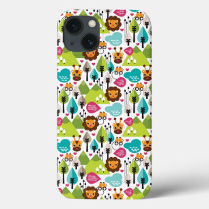 Etui iPhone Case-Mate rétro faune de lion de safari d'enfants