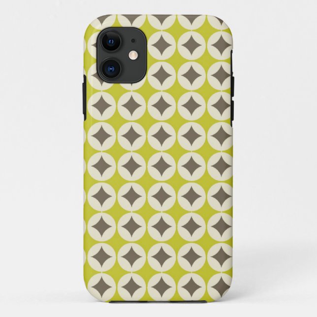 Coques Case-Mate iPhone Retro Green Pattern (Dos)