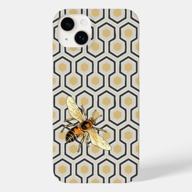 Coques Case-Mate iPhone Rétro Honeycomb Motif Beehive (Verso)