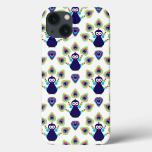 Etui iPhone 13 retro india exotiock peacock