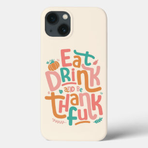 Case-Mate iPhone Case Retro Mangez Boire Et Soyez Merci Bon thanksgiving