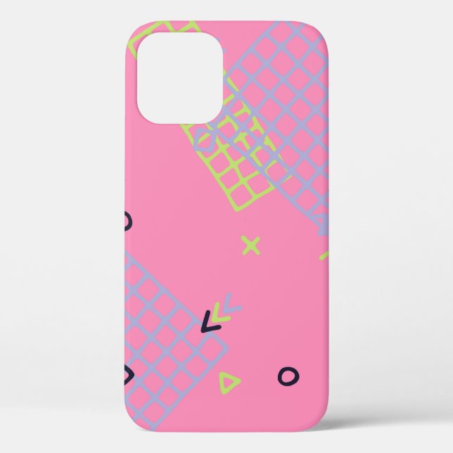 Coques Case-Mate iPhone Retro Memphis Texture. Arrière - plan transparent  (Verso)