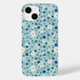 Coque Pour iPhone 14 Retro motif floral avec marguerites.