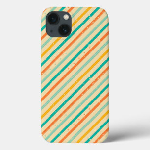 Etui iPhone 13 Rétro motif rayé grunge