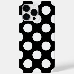 Coques Pour iPhone Rétro noir et blanc à pois