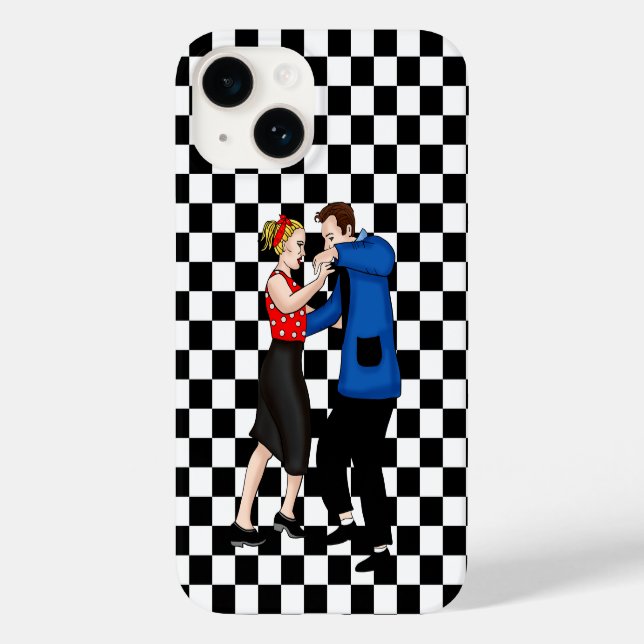 Coques Case-Mate iPhone Retro Nostalgic 1950's Couple Dancing (Verso)