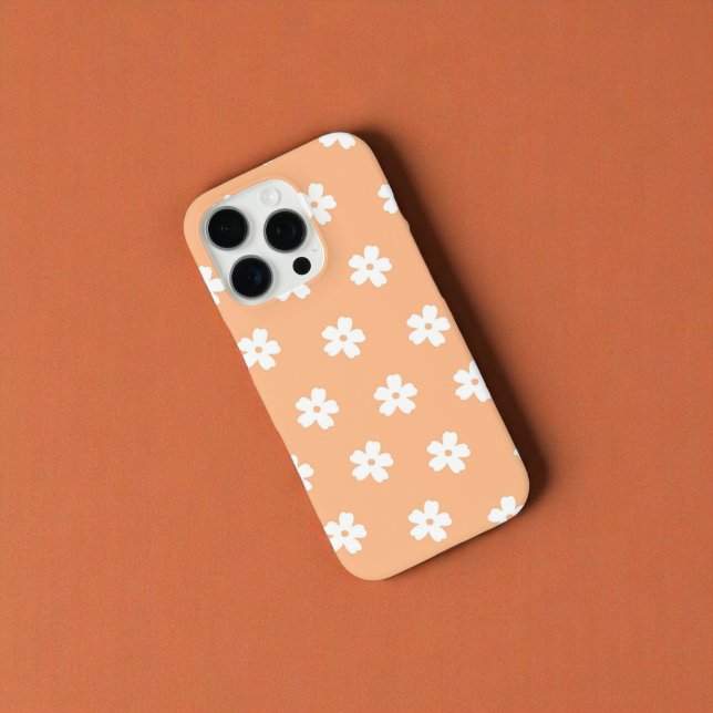 Coques Case-Mate iPhone Retro Peach Floral Whimsy Preppy Hippie Spring (Créateur téléchargé)