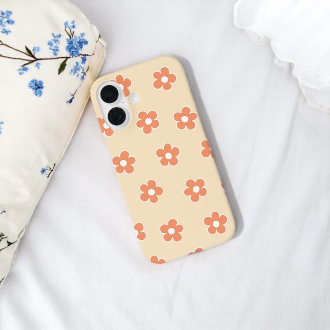 Coques Case-Mate iPhone Retro Peach Floral Whimsy Preppy Hippie Spring (Créateur téléchargé)