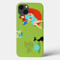 Retro Reading Woman iPad Air Case