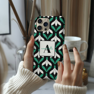 Coque Pour iPhone 15 Retro Scandi motif de neige moderne du milieu du s