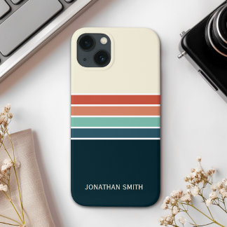 Case-Mate iPhone Case Retro Striped Pattern 70's 80's, Colorful