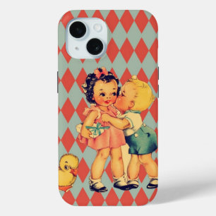 Coque Pour iPhone 15 Rétro Valentine Kitsch Vintage