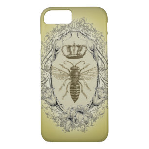 Coque iPhone 7 Retro Victorian Bee Queen couronne Mode iPhone 7 c