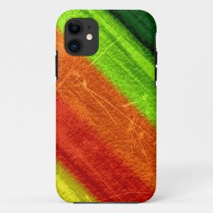 Etui iPhone Case-Mate Rétros rayures vertes de grunge de jaune de rouge