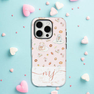 Coques iPhone 16 Pro Rêves doux Mouton & Pingouin   Dessert rose Pastel