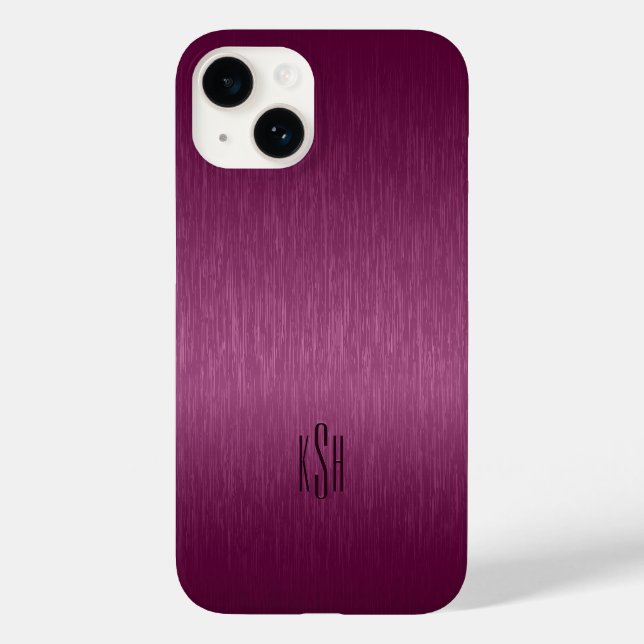 Coques Case-Mate iPhone Revêtement en aluminium brossé rouge de marron (Verso)