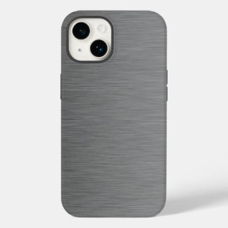 Coque Pour iPhone 14 Revêtement en métal brossé inoxydable