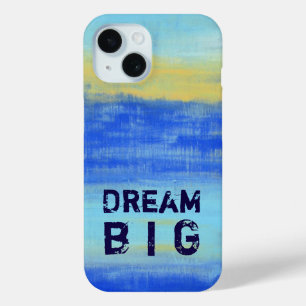 Coque Pour iPhone 15 Rêvez Grand - Art Abstrait Nautical Turquoise Bleu