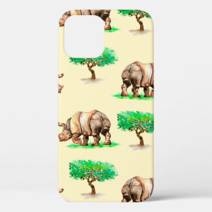 Case-Mate iPhone Case Rhinocéros aquarelle peint à la main