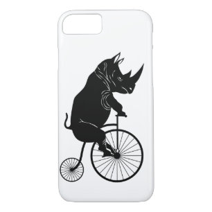 Case-Mate iPhone Case Rhinocéros montant un vieux vélo de mode