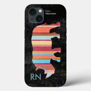 Case-Mate iPhone Case Rhinocéros rayés monogrammes