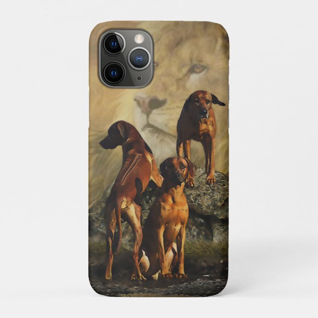 Coques Case-Mate iPhone Rhodesian Ridgeback avec Lion (Dos)