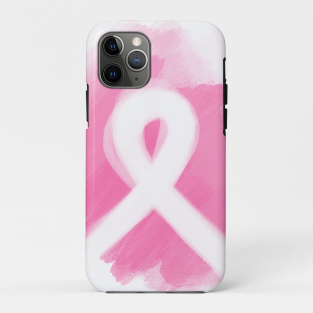 Coques Case-Mate iPhone Ribbon de sensibilisation au cancer du sein Aquare (Dos)