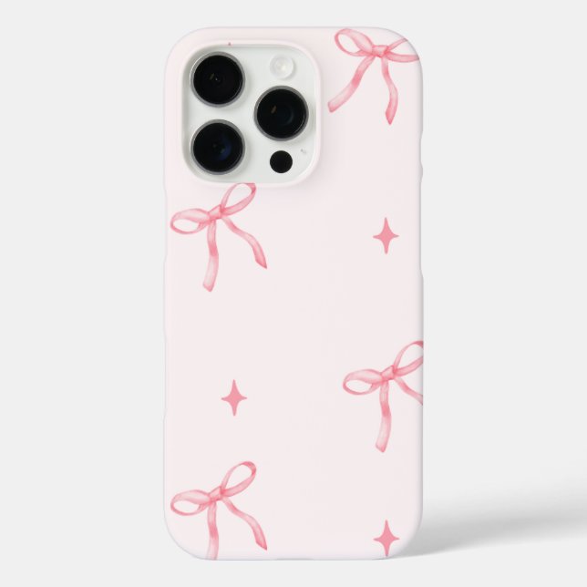 Coques Case-Mate iPhone Ribbon rose Aquarelle (Verso)