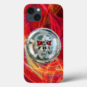 Case-Mate iPhone Case RIDEAUX DE JUMEAUX, Frottes Fractales Rouges Jaune