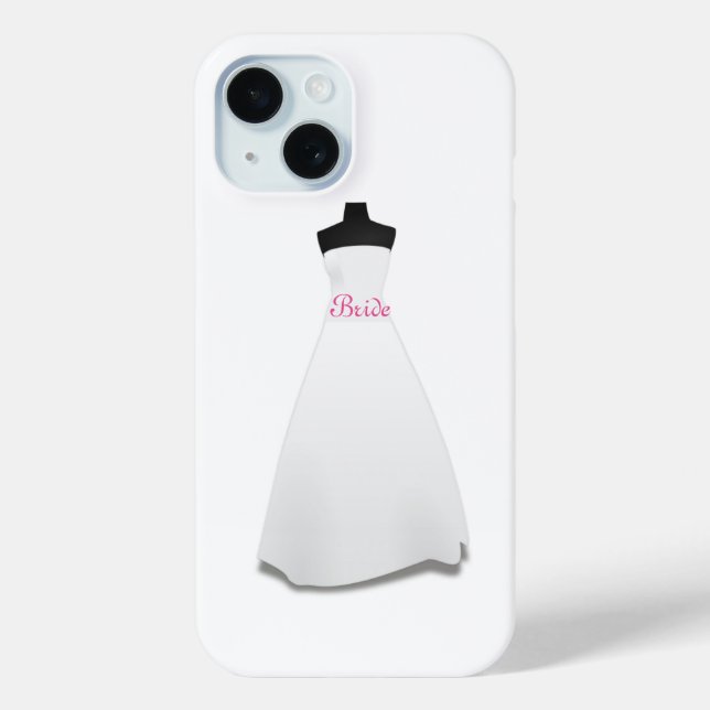 Coques Case-Mate iPhone Robe de mariée blanche élégante Script Bride  (Verso)