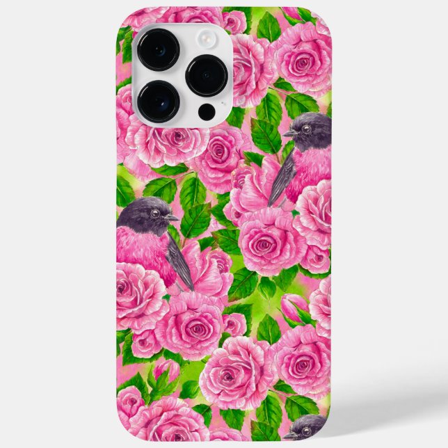 Coques Case-Mate iPhone Robin rose et rose (Verso)