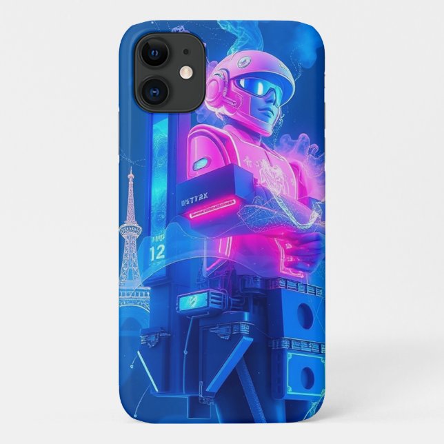 Coques Case-Mate iPhone Robo Neon Graphic - Mobile (Dos)