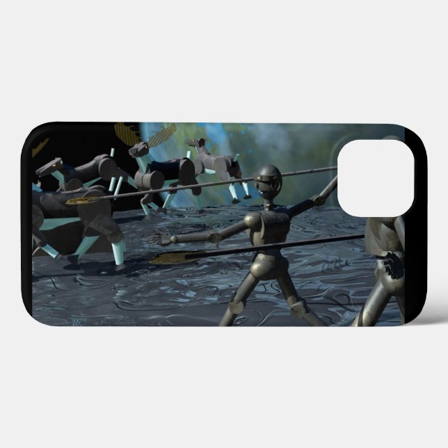 Coques Case-Mate iPhone Robot de l'âge de bronze (Verso (horizontal))