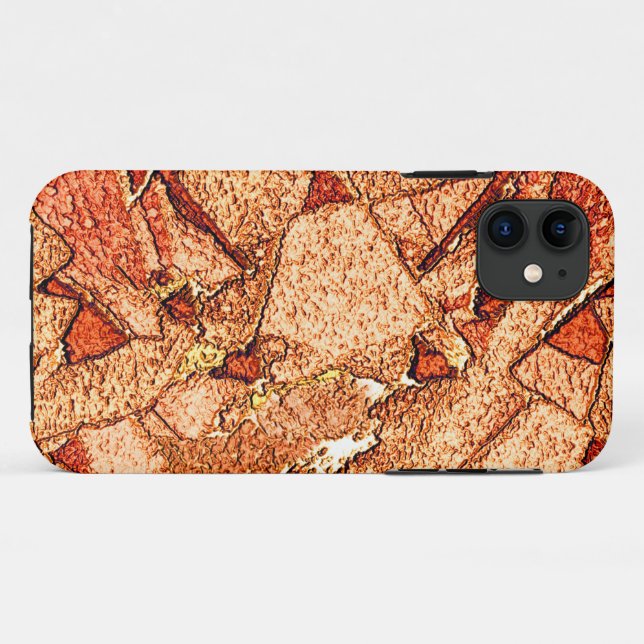 Coques Case-Mate iPhone Rocher volcanique peint en rouge orange (Dos (Horizontal))