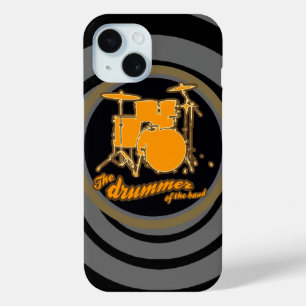 Coque Pour iPhone 15 rock & roll ~ le batteur