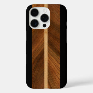 Coques iPhone 16 Pro Rocky Point Hawaiian Faux Wood Surf board 2