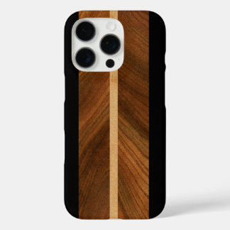 Coques iPhone 16 Pro Rocky Point Hawaiian Faux Wood Surf board 2