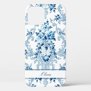 Case-Mate iPhone Case Rococo bleu & blanc Floral