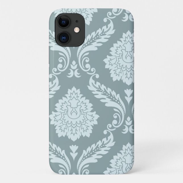 Coques Case-Mate iPhone Rococo Damask Art I Duck Egg Blue+Teal (Dos)