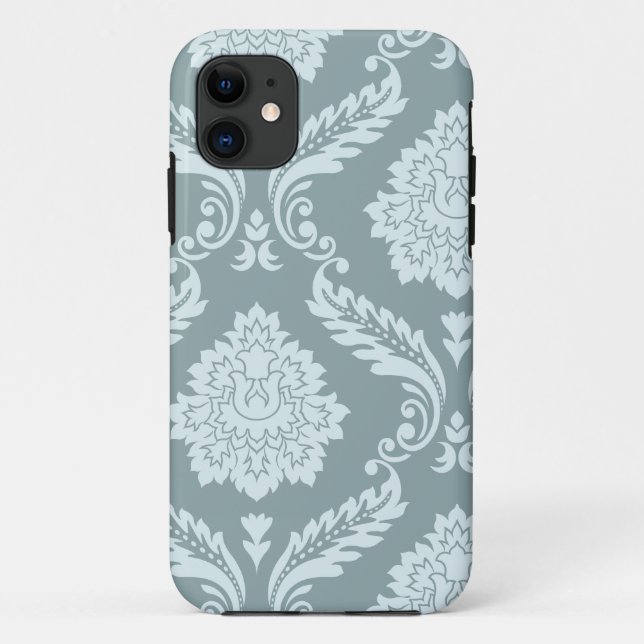 Coques Case-Mate iPhone Rococo Damask Art I Duck Egg Blue+Teal (Dos)
