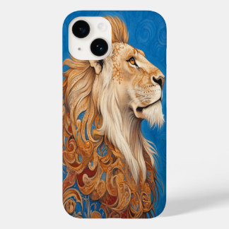 Coque Pour iPhone 14 🦁 🔵 Roi Azure