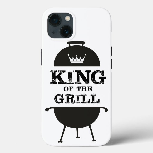 Coques Case-Mate iPhone Roi Du Grill, Blanc Noir (Verso)