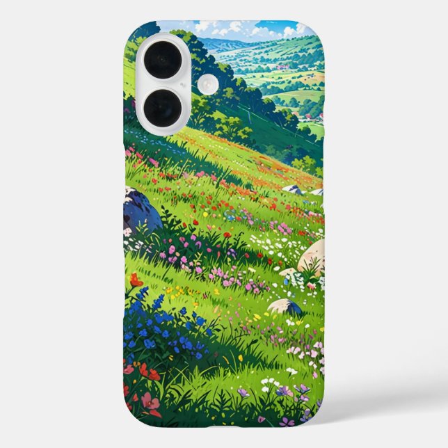 Coques Case-Mate iPhone Rolling Hills au printemps (Verso)