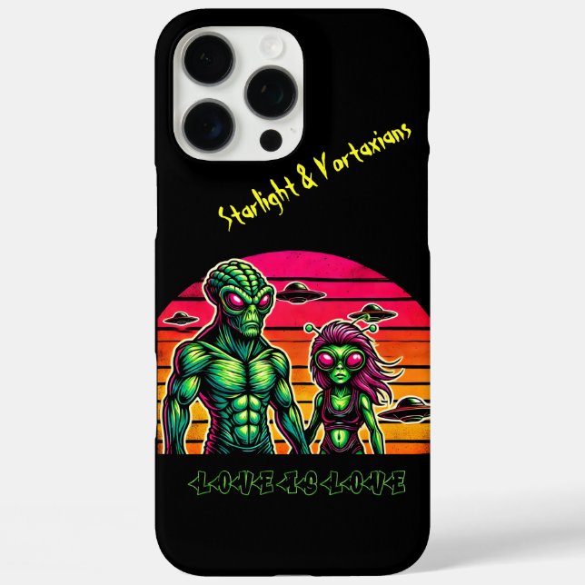 Coques Case-Mate iPhone Romance Alien dans le ciel cosmique (Verso)