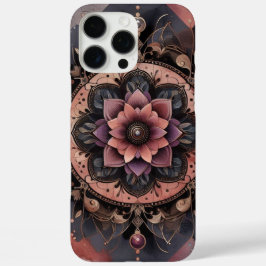 Coques iPhone 16 Pro Max Romance foncée Bourgogne Art Déco Floral Été