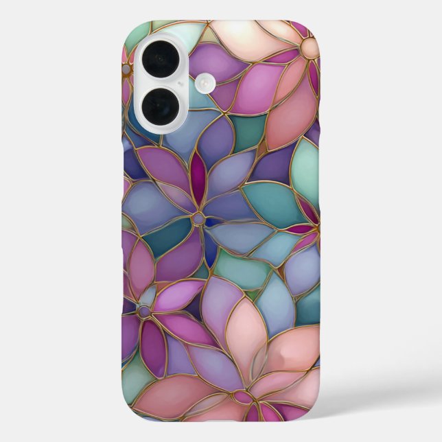 Coques Case-Mate iPhone Romantic Floral Aesthetic Stained Glass Phone Case (Verso)