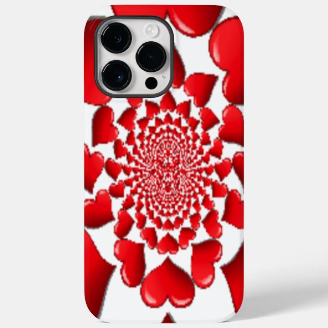 Coques Case-Mate iPhone Romantique Red Hearts Art Motif Imprimer (Verso)