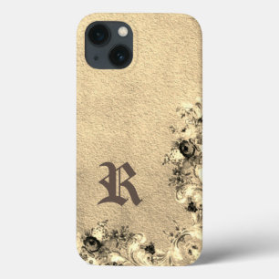 Case-Mate iPhone Case Rose à fleurs victorien or élégant vintage