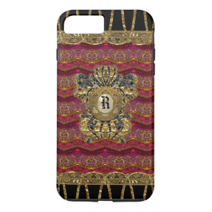Coque iPhone 7 Plus Rose Alley Girly 7 Plus Monogramme